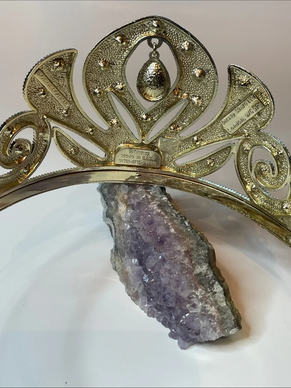 Disney Frozen Anna Gold Tone Tiara Crown Rhinestone Tear Drop for Dress Up - Picture 4 of 10